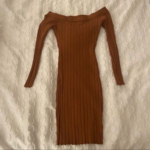 Knitted body con dress